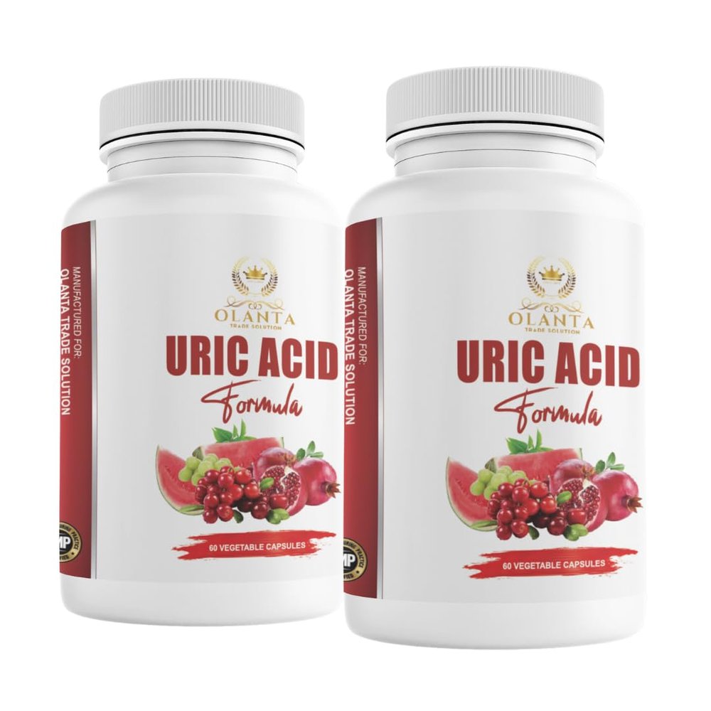 NineLife Basics Premium Uric Acid - URIC Acid Complex - antioxidants Supplement, Diuretic Pills for Water Retention, Lower uric Acid Levels, Lower uric Acid, Citric Acid, Celery Seed, Pomegranate - 2 Bottles