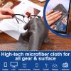 Frienda 12 Pack Large Microfiber Glass Cleaning Cloths 12 x 12 Inch Oversized Eyeglass Sunglasses Cleaning Cloths for Electronics Glasses Screens and Lenses(Gray) view 4