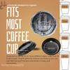 100 PCS INDIVIDUALLY WRAPPED Coffee Cups Sipper Dome Lids fits 10 oz, 12 oz, 16 oz, 20oz Hot Paper Cup Black To-Go Lid For Cafe, Hotel Motel Room, airbnb Host Disposable Wrapped Coffee Cup Lid view 4