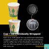 48 PACK 10 oz. Kraft Compostable Individually Wrapped Hot Paper Cups, Coffee Cups with Lids For Cafes, Hotel Motel Rooms, takeout boxes, airbnb host, Offices (CUPS + LIDS) view 4