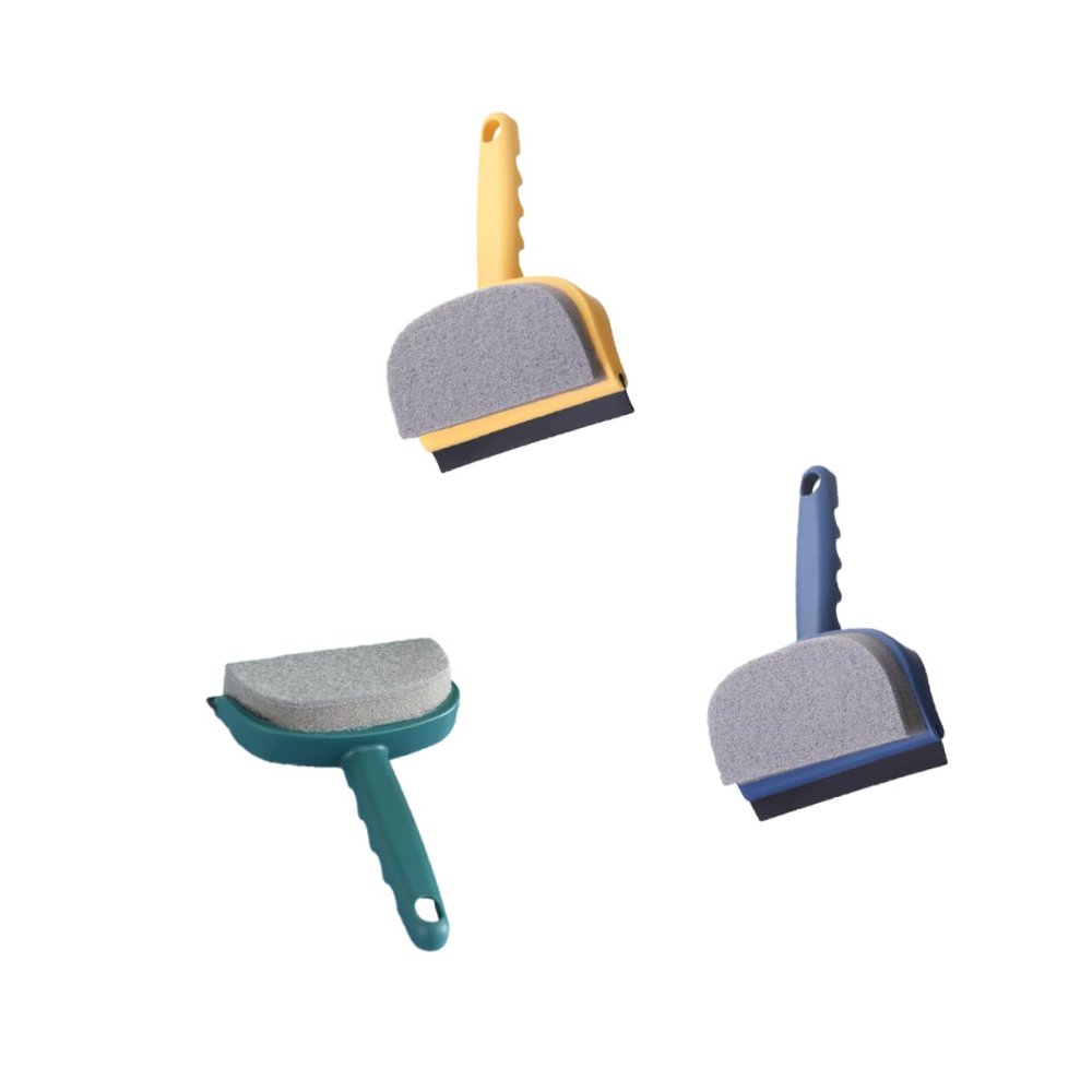 minkissy 3pcs Cleaning Brush Floor Mop Shower Back Scrubber Edge Brush for Glass Window Bathroom Kitchen
