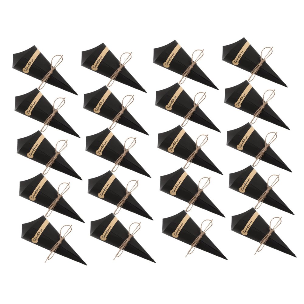 Hohopeti 50pcs Paper Food Cones for Candy Ice and Flowers Elegant Kraft Paper Wrappers for Parties Weddings and Events Eco-Friendly Design