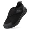 FitVille Men's Diabetic Shoes Extra Wide  Adjustable Closure Walking Shoes for Swollen Feet, Neuropathy & All-Day Standing Comfort  EasyTop V5 (13 X-Wide, Jet Black) view 1