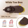 FitVille Men's Diabetic Shoes Extra Wide  Adjustable Closure Walking Shoes for Swollen Feet, Neuropathy & All-Day Standing Comfort  EasyTop V5 (10.5 Wide, Coffee) view 4