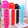 2 in 1 Pill Box Cup Organizer with Water Bottle, 7 Day Pill Organizer Case, 600 ML Daily Medicine Storage Box and Bottle Combination, Medication Cup Holder for Sport Travel view 4
