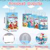 24PCS July Christmas Party Favor Bags Christmas Tropical Party Disposable Treat Bags with Handles Hawaiian Gift Bags for Summer Christmas Theme Hawaiian Beach Birthday Party Decorations Supplies view 3