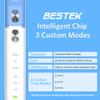BESTEK Sonic Electric Toothbrush with IPX67 Waterproof, Powerful Cleaning Rechargeable Toothbrush with Multiple Modes & Smart Timer, 3 Replacement Brush Head & 1 Travel Case - Blue view 4