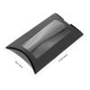 Beavorty 10pcs Black Pillow Gift Boxes with Clear Window Candy Packaging Boxes for Weddings Birthdays and Special Occasions Durable Paper Favor view 2