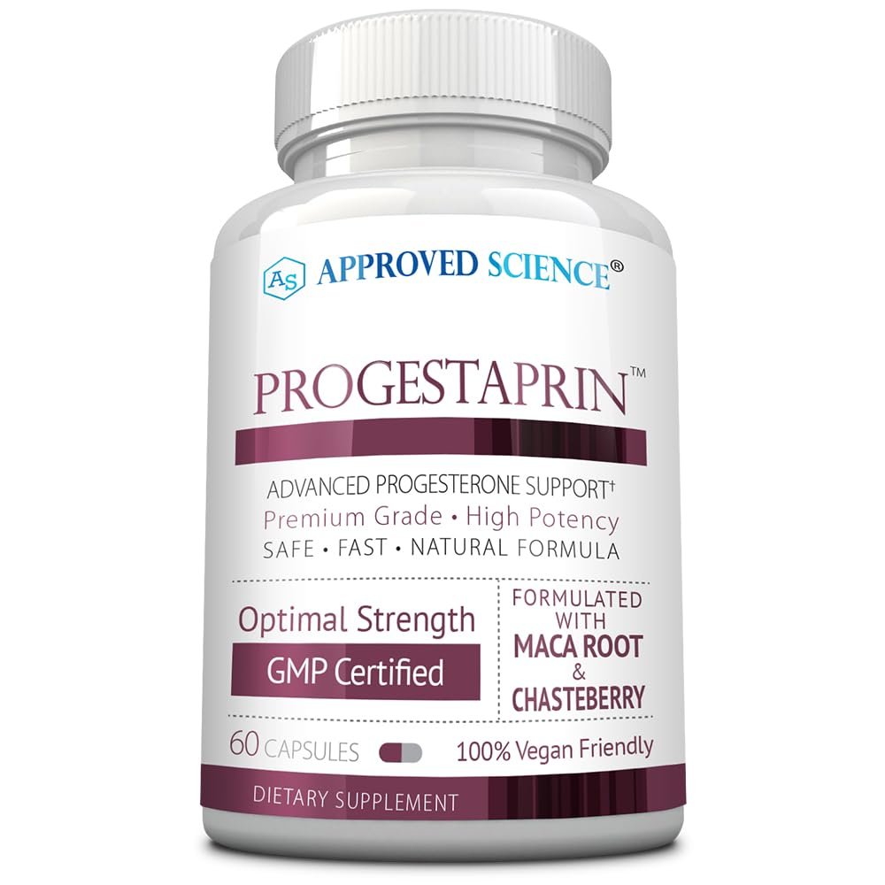 Approved Science Progestaprin - Progesterone Support Supplement - 1 Bottle - 60 Capsules - Vegan