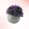 HOOTNEE Vintage Decorative Bonsai Simulation Pot Culture Artificial Plant for Decoration Safe and Odorless Purple view 4