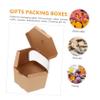Beavorty 6pcs Cardboard Boxes Bow Decor for Candy Cookies and Desserts for Weddings Birthdays and Special Occasions Kraft Paper view 4