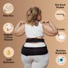 Sentre Plus-Size Castor Oil Pack Wrap, Adjustable Straps for Sizes L-5X (up to 67in), Organic Cotton Flannel Interior, Leak-Resistant Exterior, Machine Washable (Black) view 4