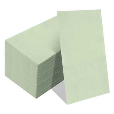 HEIPINIUYE 50 Pieces Sage Green Napkin Disposable Guest Napkins Beverage Napkins Paper Hand Towels for Bathroom Wedding Birthday Baby Shower Dinner Napkin