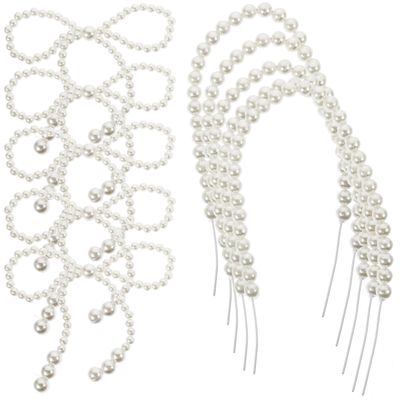 Ciieeo Pearl Bow Cake Decorations 10Pcs Imitation Pearl Cupcake Toppers for Wedding Birthday Party Valentine S Day Dessert Table and Celebration