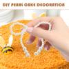 Ciieeo Pearl Bow Cake Decorations 10Pcs Imitation Pearl Cupcake Toppers for Wedding Birthday Party Valentine S Day Dessert Table and Celebration view 4