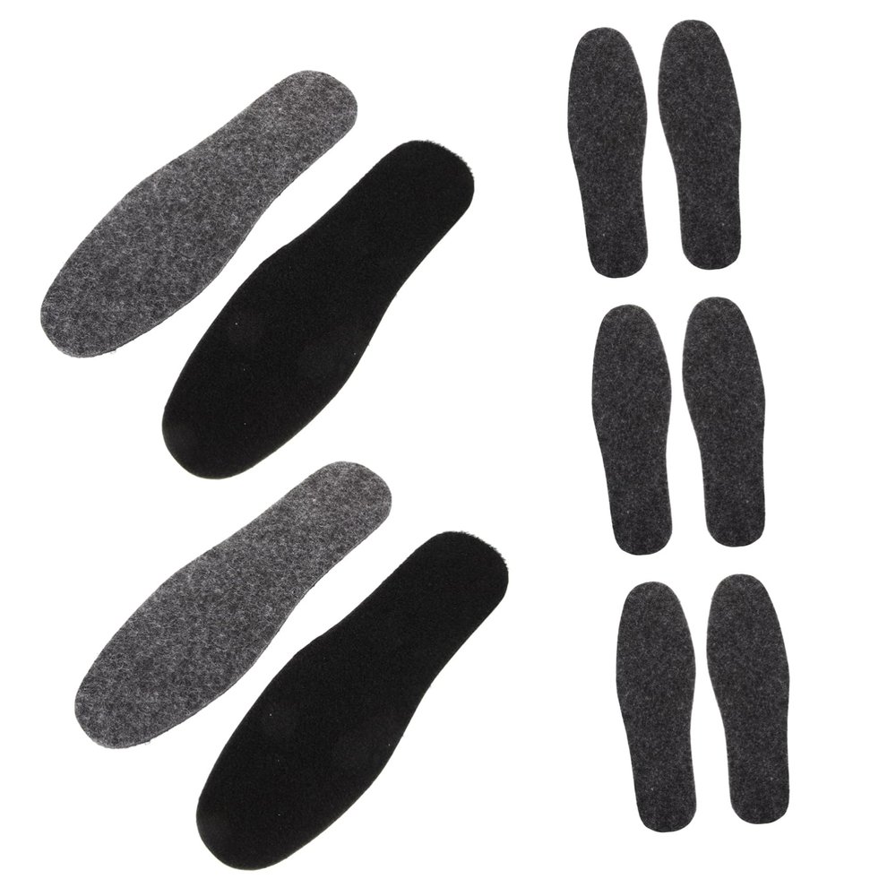 minkissy 5pairs Winter Felt Insoles for Boots Durable Warm and Moisture-Wicking Shoe Cushions for Men and Women for Cold