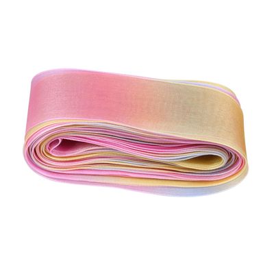 CIMAXIC 38mm Chiffon Satin Ribbon Gradient DIY Hair Accessories Material Chiffon Ribbons Blue