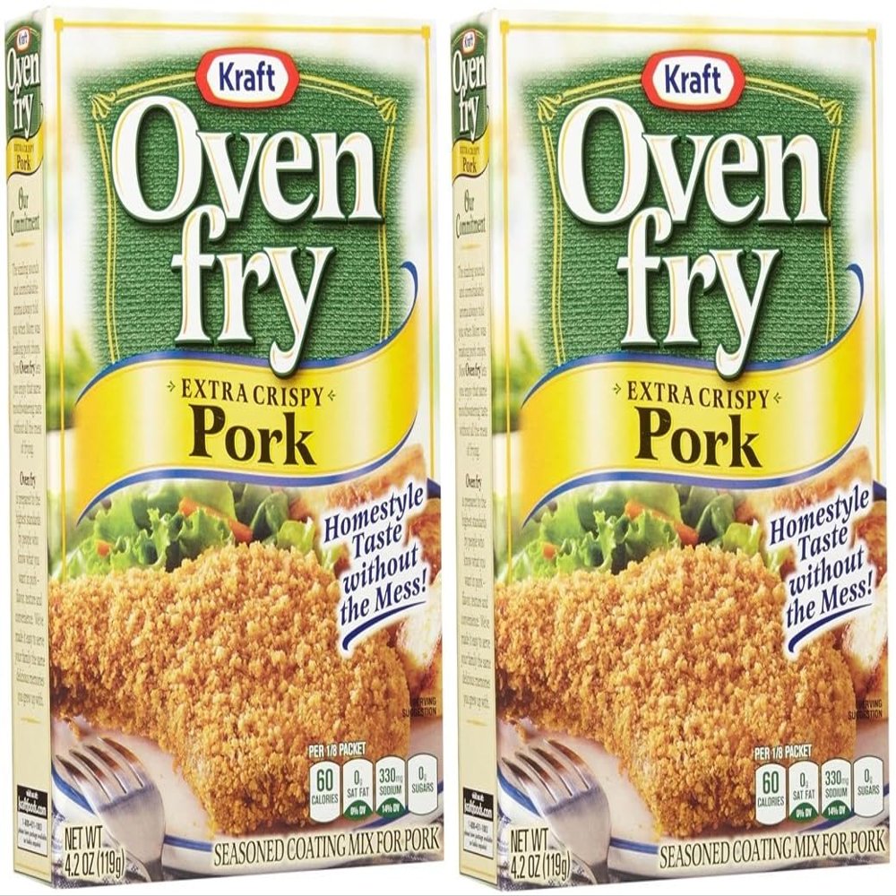 2 Pack - Oven Fry Extra Crispy 4.2oz Seasoned Coating Mix (Pork)
