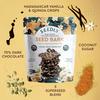 SEEDLY Organic 70% Dark Chocolate Snacking Bark with 20g Protein, 50% less sugar - Vanilla Quinoa Crunch - Keto, Vegan Snacks, Gluten-Free, Low Carb, Paleo, Non-GMO, Stevia-Free, No Weird Additives, 3.6oz (Pack of 6) view 3