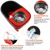 DAMGOLOZA Mop and Bucket with Wringer Set, 360 Rotating Mop Bucket System with 3 Microfiber Mop, Stainless Steel Floor Cleaning System with Dual Mode, Black&red view 3