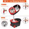 DAMGOLOZA Mop and Bucket with Wringer Set, 360 Rotating Mop Bucket System with 3 Microfiber Mop, Stainless Steel Floor Cleaning System with Dual Mode, Black&red view 4