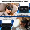 Blackout Eye Mask for Sleep, Women Men Sleeping Mask for Lash Extensions, 3D Contoured Eye Cover for Side Sleepers, FACEMOON Blindfold with Magnetic Blackout Strip, Travel, Night, Airplane view 2