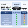 Blackout Eye Mask for Sleep, Women Men Sleeping Mask for Lash Extensions, 3D Contoured Eye Cover for Side Sleepers, FACEMOON Blindfold with Magnetic Blackout Strip, Travel, Night, Airplane view 4