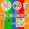 Game Night Party Decorations Set - Vibrant Game Night Themed Plates, Cups, Napkins, and Cutlery for a Memorable Evening - Disposable and Chic Game Night Party Supplies for Birthdays and Gatherings view 3