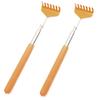 Gerrit Ultimate Telescopic Colorful Stainless Steel Extendable Back Scratcher (Pack 2, Brown) view 1