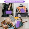Canboc Travel Carrying Case for Asthma Inhaler, Handheld Spacer for Adults and Kids, Masks, Hard Inhaler Case with Mesh Pocket fit Medicine and Other Essentials, Purple view 3