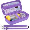 Canboc Carrying Case for Asthma Inhaler, Handheld Spacer for Adults, Mask, Inhaler Spacer Bag with Removable Shoulder Strap, Mesh Pocket fit Medicine or Essentials, Purple (Case Only) view 1