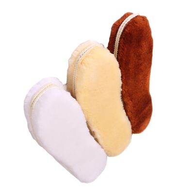 minkissy 3pairs Thick Winter Insoles Plush Foot Care Shoe Pads Simulation Wool Material Random Color Sports and Outdoor Use