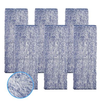 6 Pack Microfiber Dusting Pad Replacement for Bona Family of Mops, Washable & Reusable 18.3 x 6.1 Inch Mop Replacement Pads for Hardwood and Multi-Surface Floors Cleaning Head, Wet/Dry Mop
