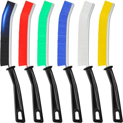 6Pcs Hard Bristle Crevice Cleaning Brush, Multifunctional Premium Crevice Cleaning Tool, Designed for Cleaning Narrow Spaces, Suitable for Toilet, Faucets,Kitchen,Grout, KOSPRIE