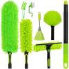 CALBEAU 15 Foot Dusters for Cleaning, Duster with Extension Pole 7-15ft, Microfiber Feather Duster Used for Cleaning Ceiling Fan, High Window, Blinds, Shutters, Sofa, Cobweb Duster for Home (14 PCS) view 1