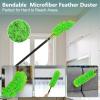 CALBEAU 15 Foot Dusters for Cleaning, Duster with Extension Pole 7-15ft, Microfiber Feather Duster Used for Cleaning Ceiling Fan, High Window, Blinds, Shutters, Sofa, Cobweb Duster for Home (14 PCS) view 4