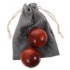 TOVINANNA Smooth Wooden Massage Balls for Hand Exercise Portable Stress Relief Therapy Balls Pearwood Storage Bag for Elderly and Home Decor view 1