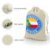 Vafogehu 8Pcs Burlap Bags with Drawstring Comoros Flag Gift Bag Bunches Pocket view 3
