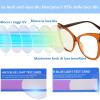 AOOLIA Oversized Cat Eye Reading Glasses for Women, Stylish Blue Light Blocking Computer Reader Anti Eyestrain UV Glare (Orange, 2.25, x) view 2