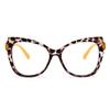AOOLIA Oversized Cat Eye Reading Glasses for Women, Stylish Blue Light Blocking Computer Reader Anti Eyestrain UV Glare (Yellow/Leopard, 1.75, x) view 1