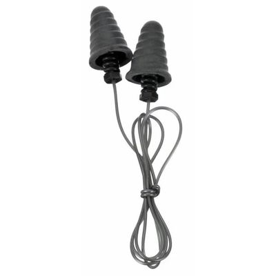 Reusable Corded Earplugs, Cone Shape, Silver, 32 dB NRR, Med, 120 Pairs/Box