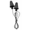 Reusable Corded Earplugs, Cone Shape, Silver, 32 dB NRR, Med, 120 Pairs/Box view 1