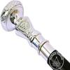 Alpha Nautical Vintage Antique Walking Cane Wooden Walking Stick Silver Brass Handle Knob Gift view 1