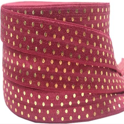 FAZAIQILUO Foil Printed Elastic Spandex Woven Band Sewn Edge Bracelet Clothing Accessories and Decorations