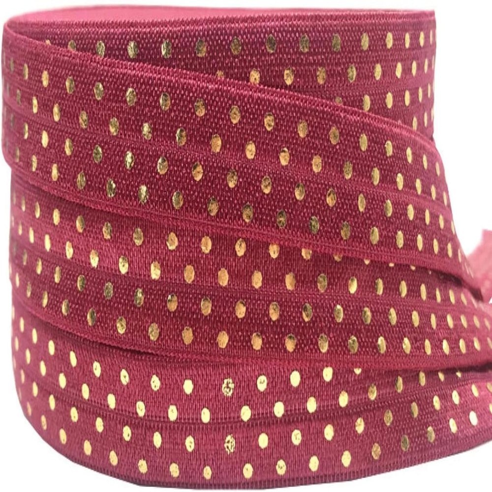 FAZAIQILUO Foil Printed Elastic Spandex Woven Band Sewn Edge Bracelet Clothing Accessories and Decorations