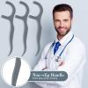 Baderke 200 Count Floss Picks Bulk Non Breakable Tooth Picks Flosser Dental Floss Sticks for Adults Teeth Cleaning Dental Flossers for Family Pack Travel(Grey) view 4