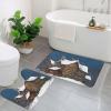 NONHAI Bathroom Rugs Sets 2 Piece Non Slip Bath Mat for Bathroom Soft Absorbent Bath Rugs Winter House Floor Mat Washable Shower Rugs for Bathroom Floor, Tub and Shower view 1