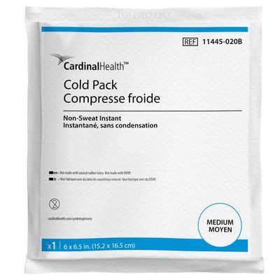 Cardinal Health Non Sweat Instant Cold Pack, Medium, 6 x 6.5IN, Case of 32