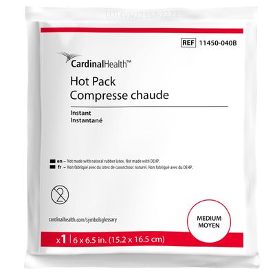 Cardinal Health Instant Hot Pack, Medium, 6 x 6.5IN, Case of 40
