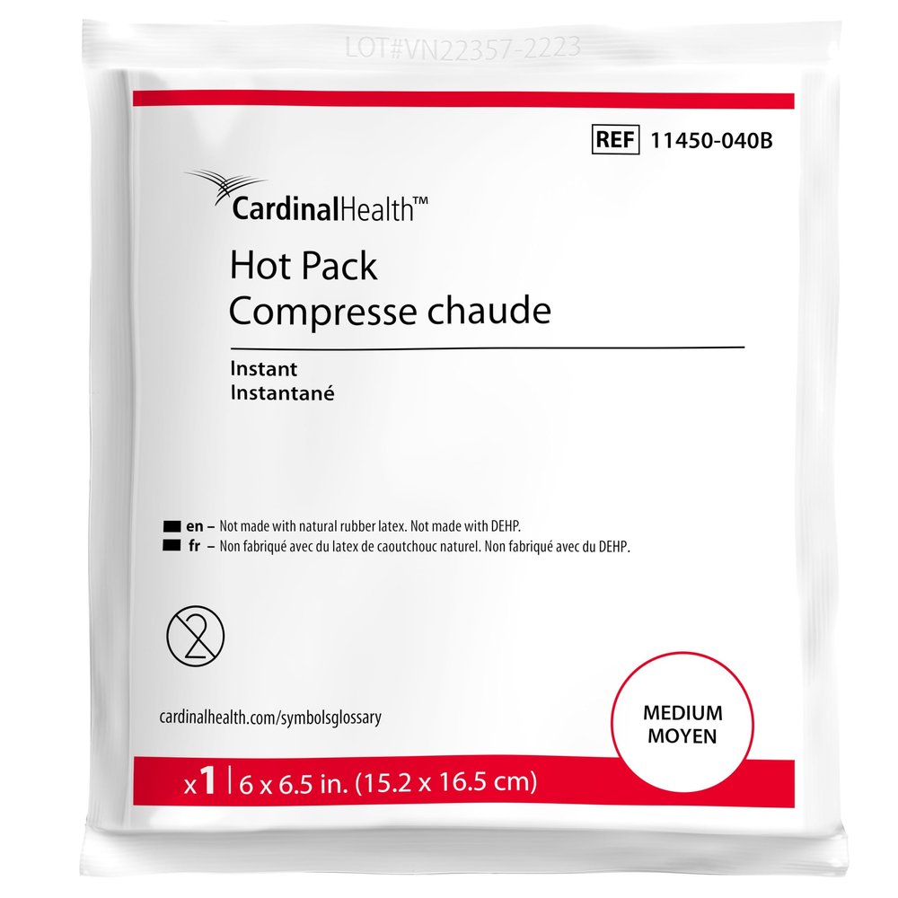Cardinal Health Instant Hot Pack, Medium, 6 x 6.5IN, Case of 40
